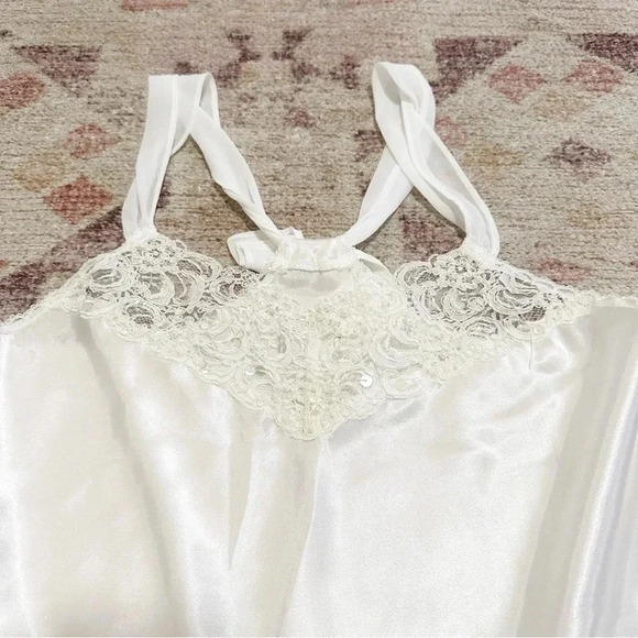 Y2K White Bridal Nightgown size Medium - Picture 5 of 8